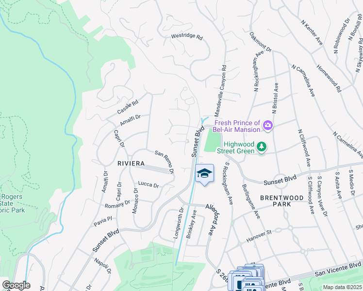 map of restaurants, bars, coffee shops, grocery stores, and more near 1525 Old Oak Road in Los Angeles