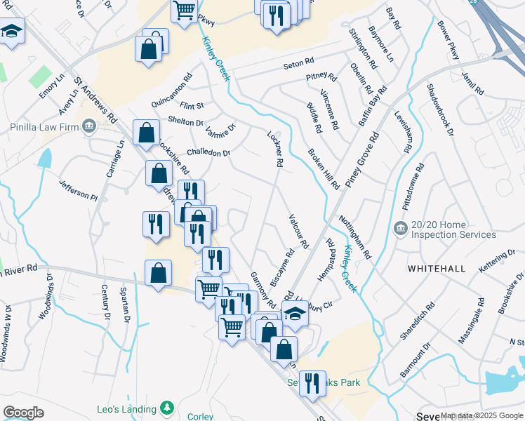 map of restaurants, bars, coffee shops, grocery stores, and more near 503 Lockner Road in Columbia
