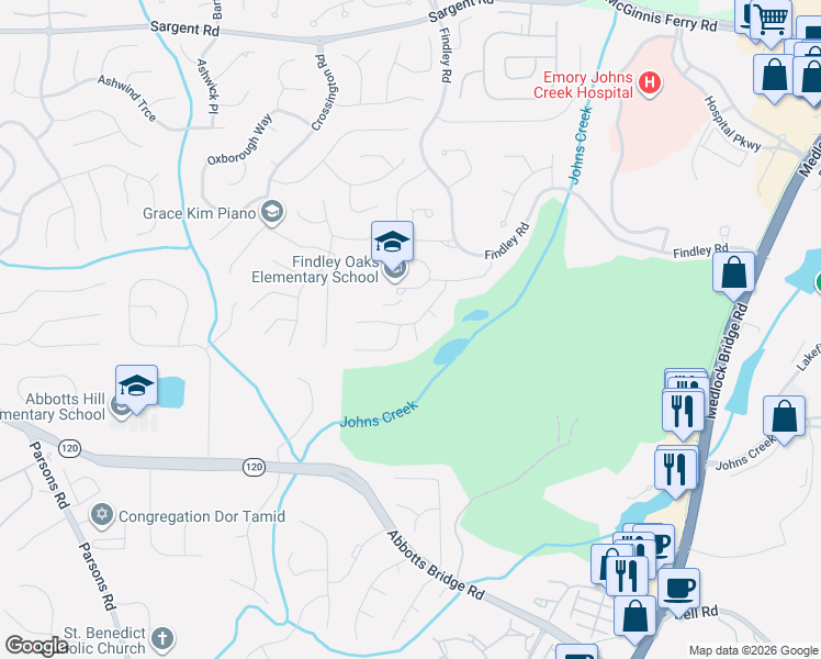 map of restaurants, bars, coffee shops, grocery stores, and more near 310 Lamme Chase in Duluth