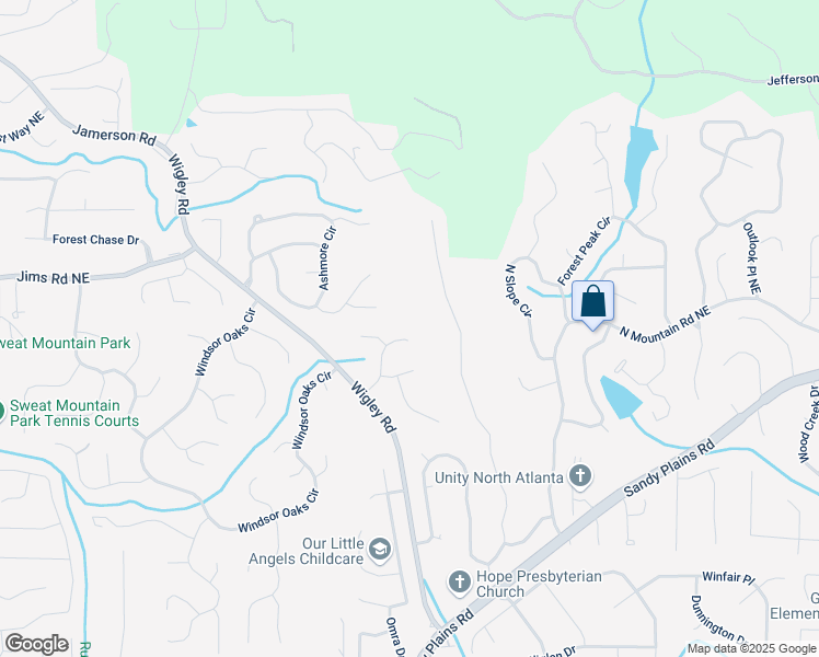 map of restaurants, bars, coffee shops, grocery stores, and more near 4371 Wigley Preserve Drive in Marietta