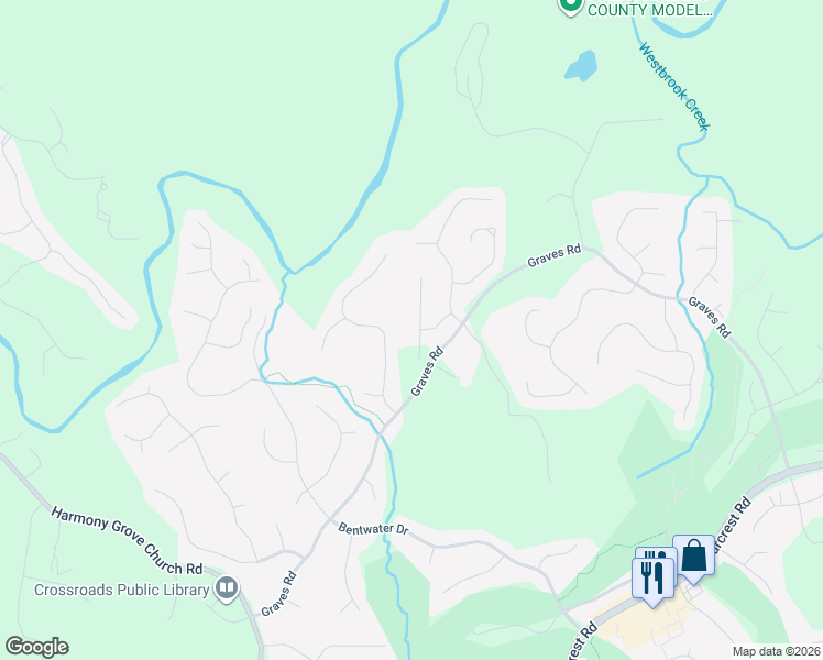 map of restaurants, bars, coffee shops, grocery stores, and more near 156 Evening Mist Drive in Acworth