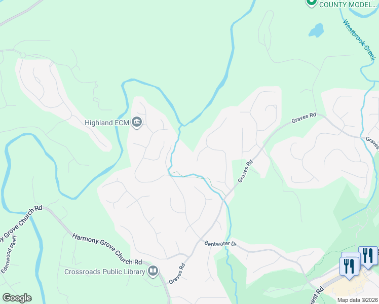 map of restaurants, bars, coffee shops, grocery stores, and more near 102 Silverdale Lane in Acworth
