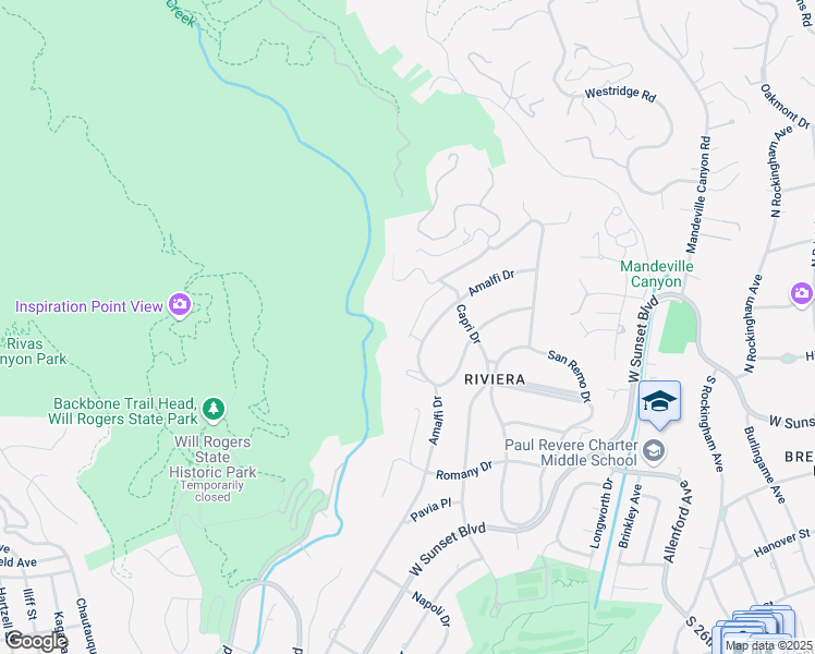 map of restaurants, bars, coffee shops, grocery stores, and more near 1515 Umeo Road in Los Angeles