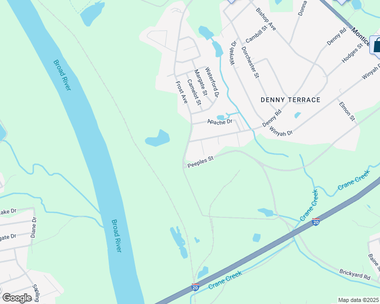 map of restaurants, bars, coffee shops, grocery stores, and more near 6414 Frost Avenue in Columbia