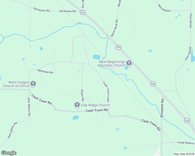map of restaurants, bars, coffee shops, grocery stores, and more near 149 Cashtown Loop Road in Aragon