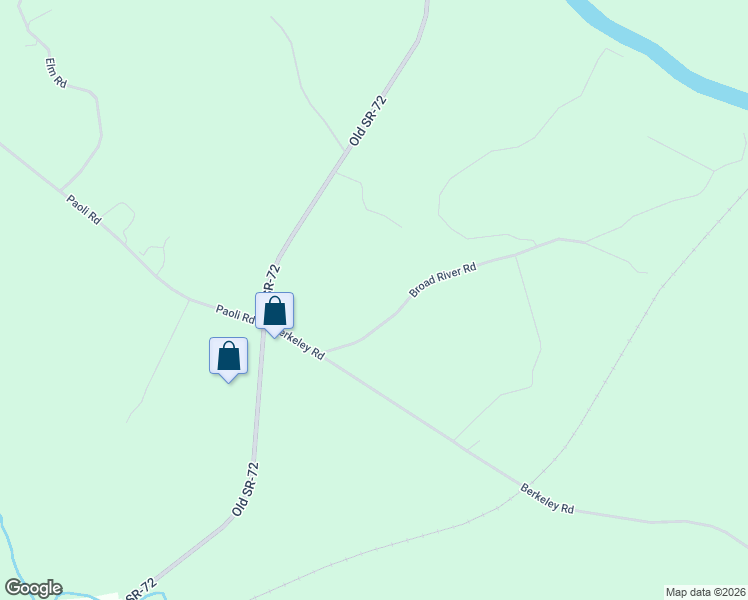 map of restaurants, bars, coffee shops, grocery stores, and more near 145 Broad River Road in Carlton