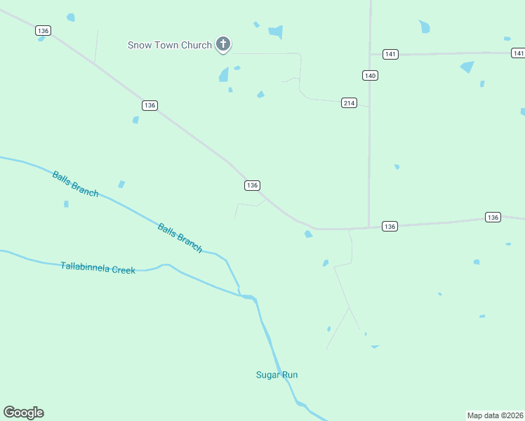 map of restaurants, bars, coffee shops, grocery stores, and more near 497-505 County Road 136 in Okolona