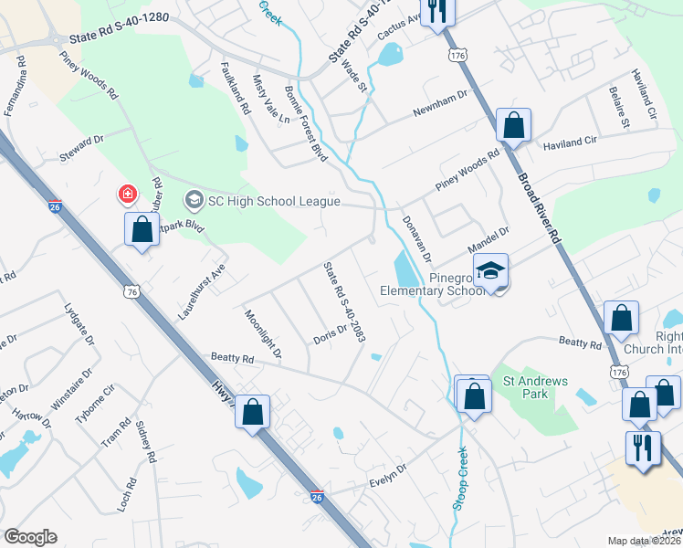 map of restaurants, bars, coffee shops, grocery stores, and more near 145 Morningside Drive in Columbia