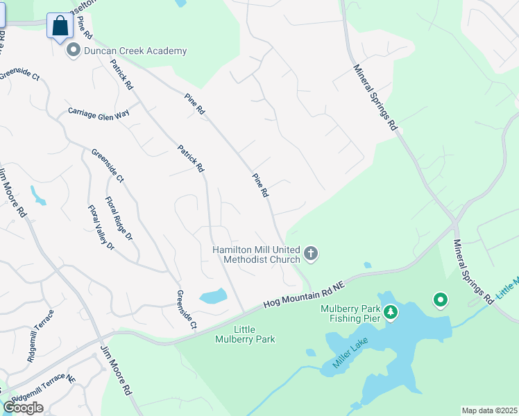 map of restaurants, bars, coffee shops, grocery stores, and more near 1721 Heathermoor Way in Dacula