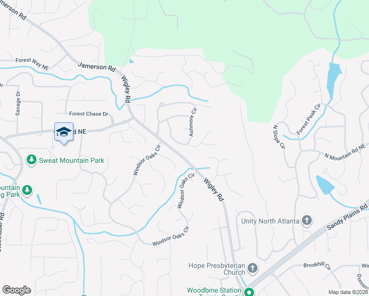 map of restaurants, bars, coffee shops, grocery stores, and more near 4561 Ashmore Circle in Marietta