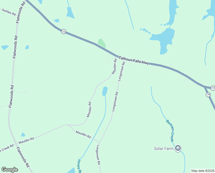 map of restaurants, bars, coffee shops, grocery stores, and more near 1043 Longstreet Road in Elberton