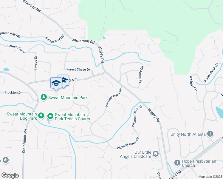 map of restaurants, bars, coffee shops, grocery stores, and more near 4507 Reva Way Northeast in Marietta