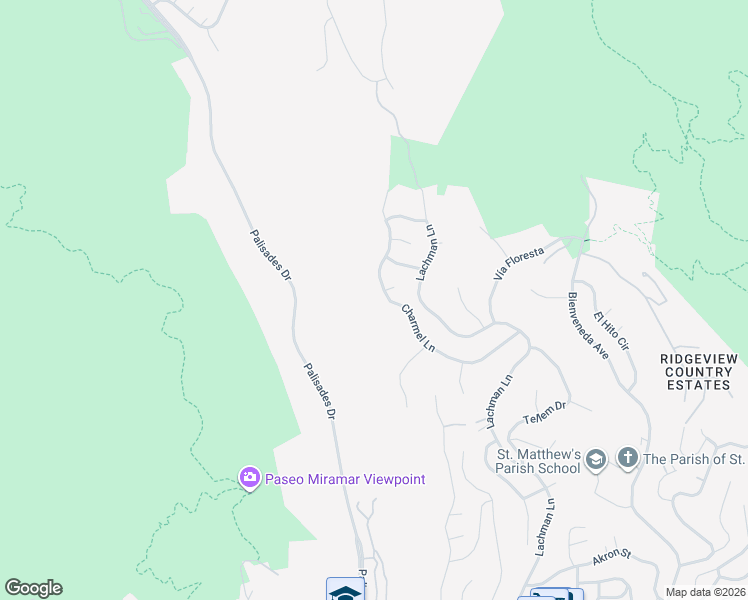 map of restaurants, bars, coffee shops, grocery stores, and more near 16798 Charmel Lane in Los Angeles