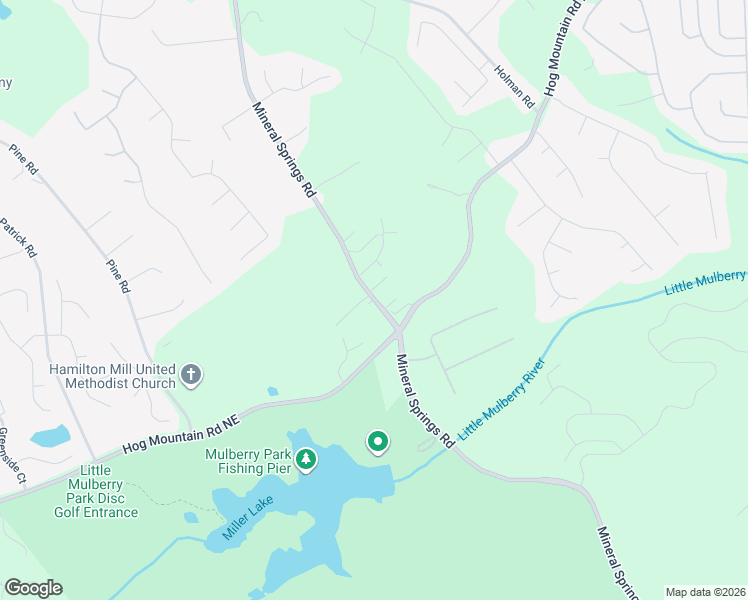 map of restaurants, bars, coffee shops, grocery stores, and more near 1534 Mineral Springs Rd in Hoschton