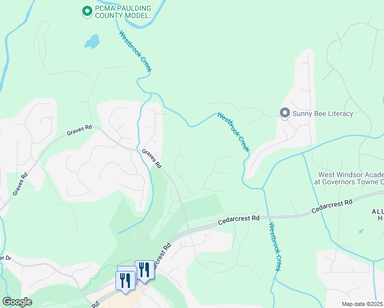 map of restaurants, bars, coffee shops, grocery stores, and more near 51 Sagemont Court in Acworth