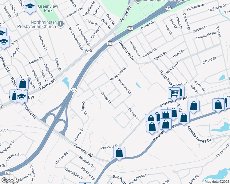 map of restaurants, bars, coffee shops, grocery stores, and more near 225 Weldwood Court in Columbia