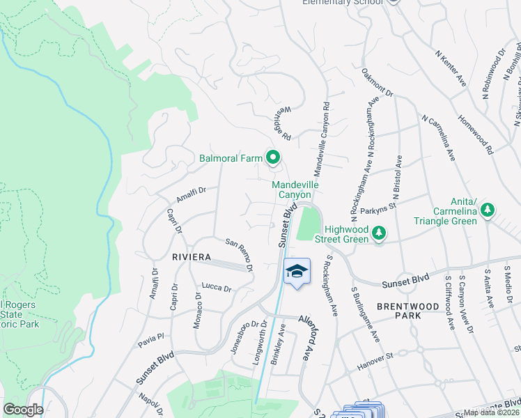 map of restaurants, bars, coffee shops, grocery stores, and more near 13214 Riviera Ranch Road in Los Angeles