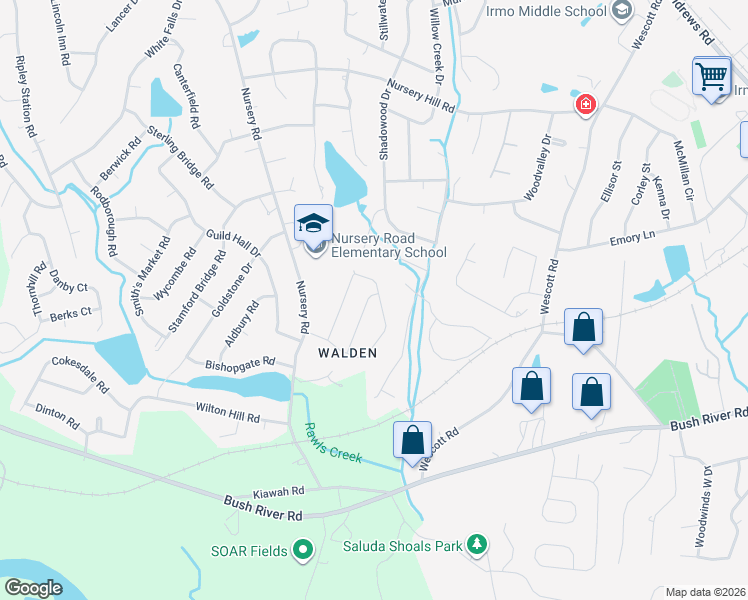 map of restaurants, bars, coffee shops, grocery stores, and more near 236 Tolson Lane in Columbia