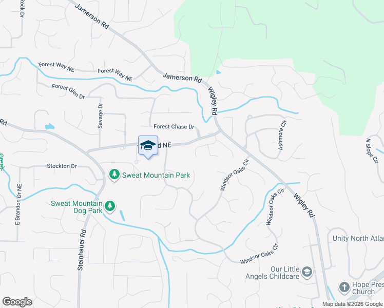 map of restaurants, bars, coffee shops, grocery stores, and more near 4535 Reva Drive Northeast in Marietta