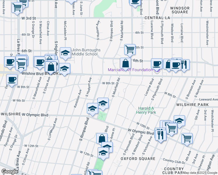 map of restaurants, bars, coffee shops, grocery stores, and more near 814 Mullen Avenue in Los Angeles