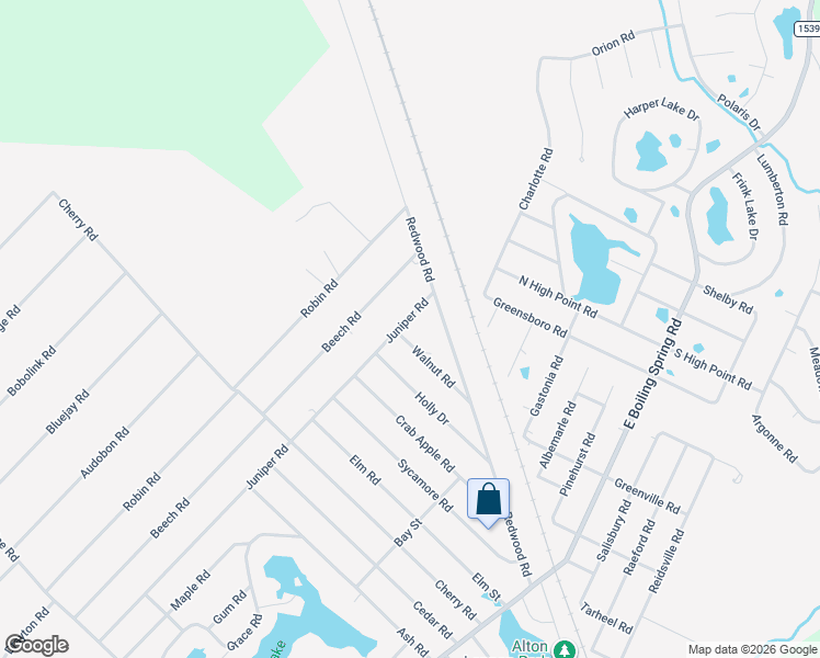 map of restaurants, bars, coffee shops, grocery stores, and more near 1854 Juniper Road in Southport