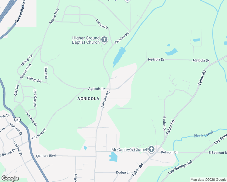 map of restaurants, bars, coffee shops, grocery stores, and more near 703 Agricola Drive in Gadsden