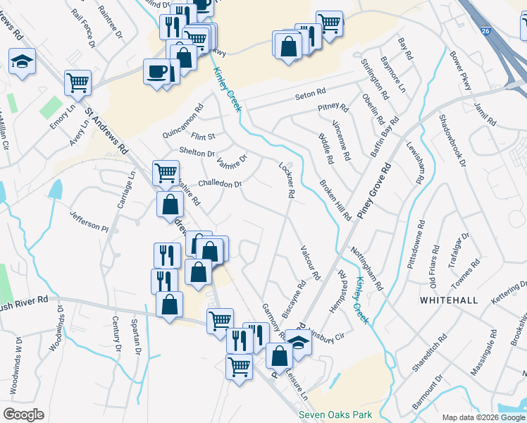 map of restaurants, bars, coffee shops, grocery stores, and more near 319 Valcour Road in Columbia