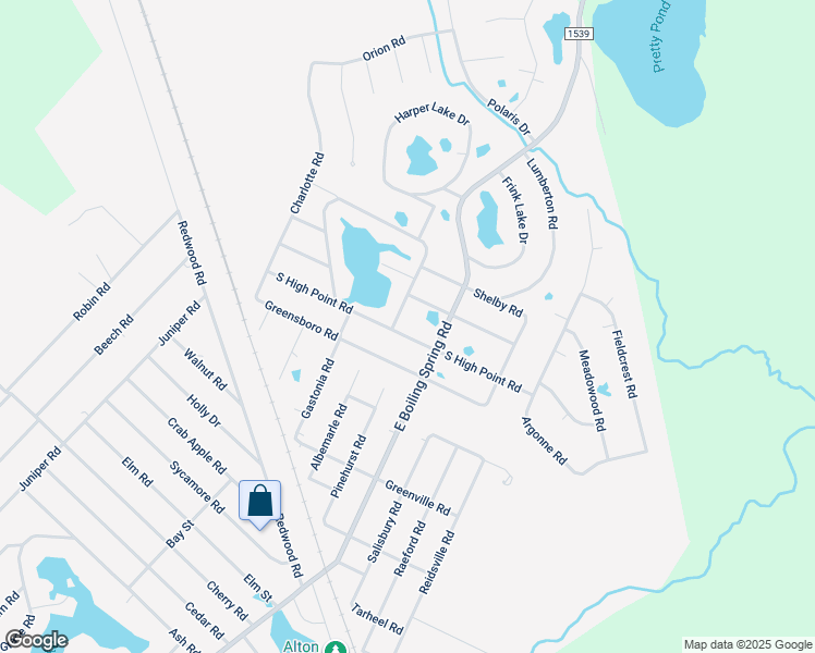 map of restaurants, bars, coffee shops, grocery stores, and more near 70 South High Point Road in Southport