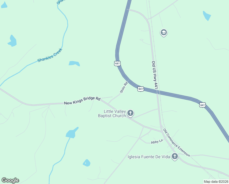 map of restaurants, bars, coffee shops, grocery stores, and more near 388 Shilo Road in Nicholson