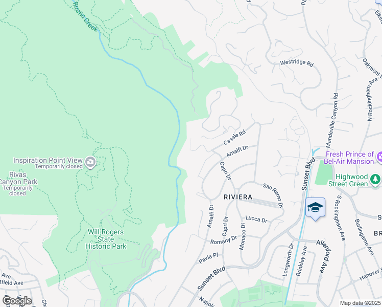 map of restaurants, bars, coffee shops, grocery stores, and more near 1540 Casale Road in Los Angeles