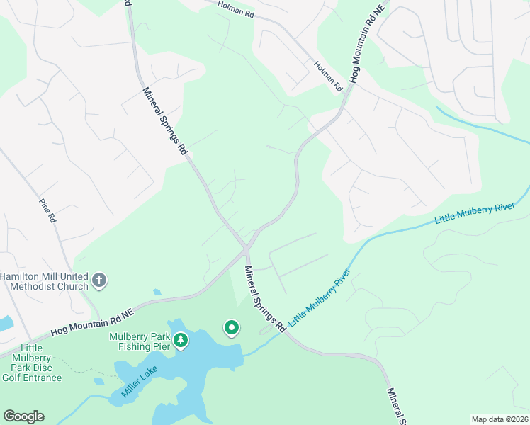 map of restaurants, bars, coffee shops, grocery stores, and more near 4158 Hog Mountain Road Northeast in Hoschton