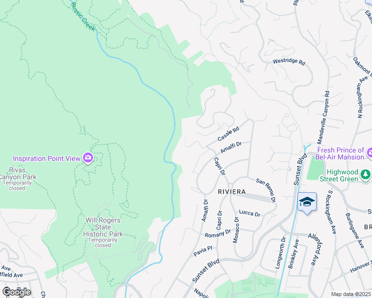 map of restaurants, bars, coffee shops, grocery stores, and more near 1550 Casale Road in Los Angeles