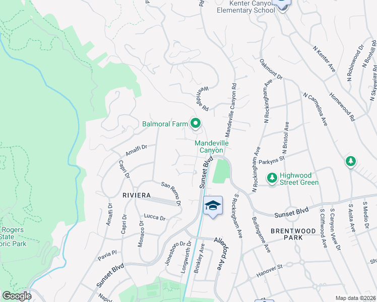 map of restaurants, bars, coffee shops, grocery stores, and more near 1611 Old Oak Road in Los Angeles