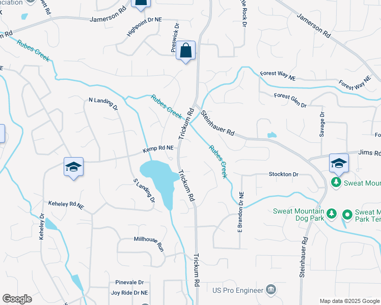 map of restaurants, bars, coffee shops, grocery stores, and more near 2243 Provence Court in Marietta