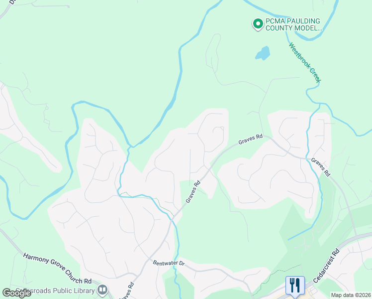 map of restaurants, bars, coffee shops, grocery stores, and more near 153 Shadowmist Court in Acworth