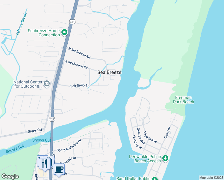 map of restaurants, bars, coffee shops, grocery stores, and more near 7725 Compass Point in Wilmington