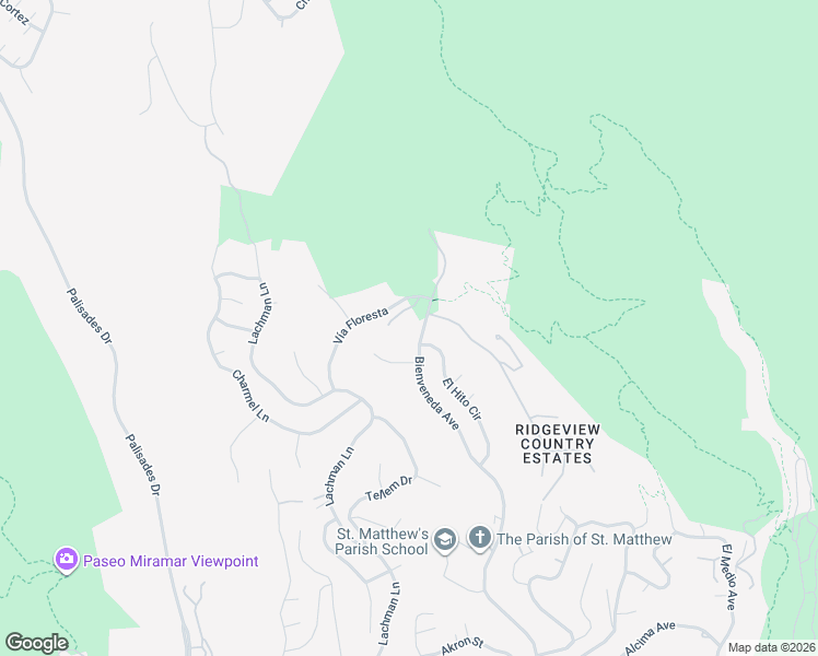 map of restaurants, bars, coffee shops, grocery stores, and more near 1369 El Hito Circle in Los Angeles