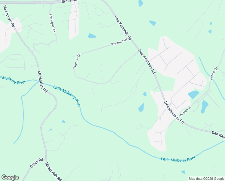 map of restaurants, bars, coffee shops, grocery stores, and more near 1672 Thomas Drive in Hoschton