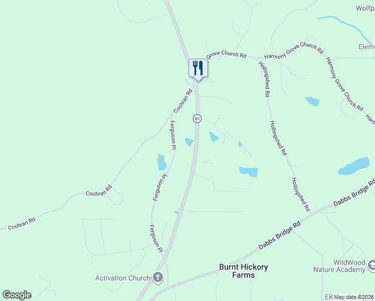 map of restaurants, bars, coffee shops, grocery stores, and more near 10852 Cartersville Highway in Dallas