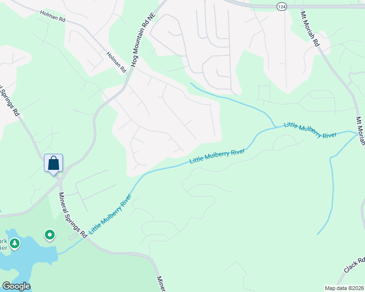 map of restaurants, bars, coffee shops, grocery stores, and more near 4170 Bonnett Creek Lane in Hoschton