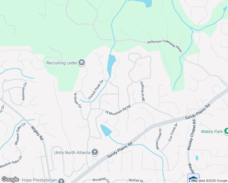 map of restaurants, bars, coffee shops, grocery stores, and more near 3642 Lone Indian Court in Marietta