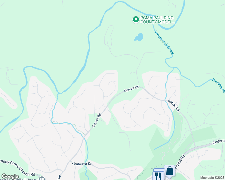map of restaurants, bars, coffee shops, grocery stores, and more near 101 Talking Leaves Court in Acworth