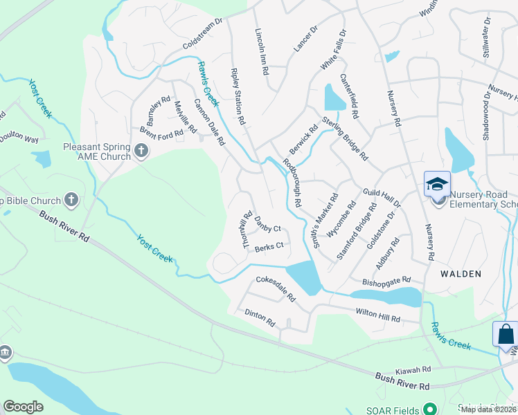 map of restaurants, bars, coffee shops, grocery stores, and more near 229 Danby Court in Columbia