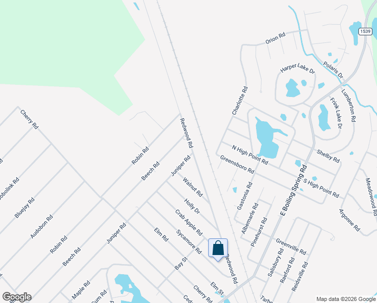 map of restaurants, bars, coffee shops, grocery stores, and more near 1885 Juniper Road in Southport