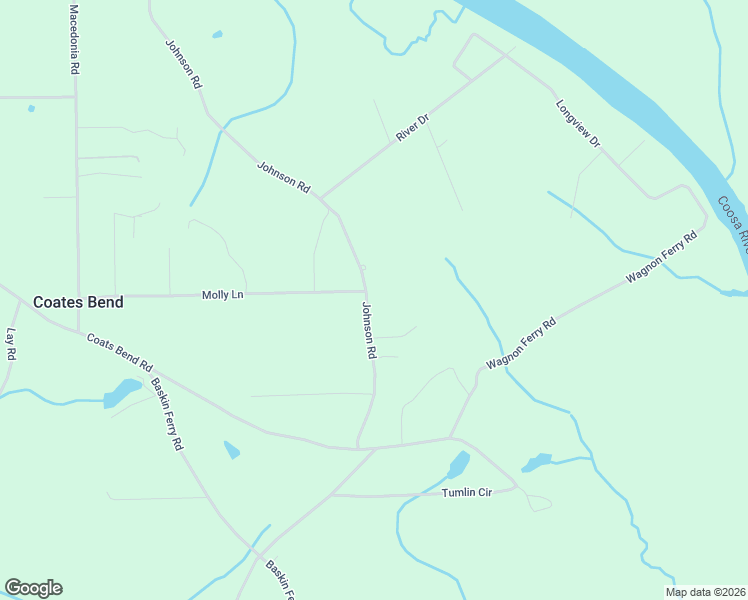 map of restaurants, bars, coffee shops, grocery stores, and more near 2340 Johnson Road in Gadsden
