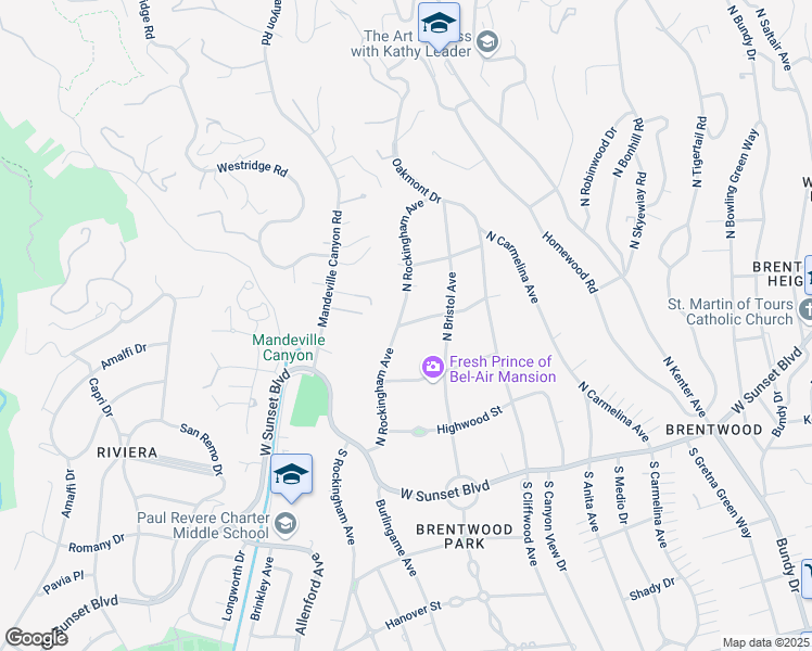 map of restaurants, bars, coffee shops, grocery stores, and more near 12886 Ashford Street in Los Angeles