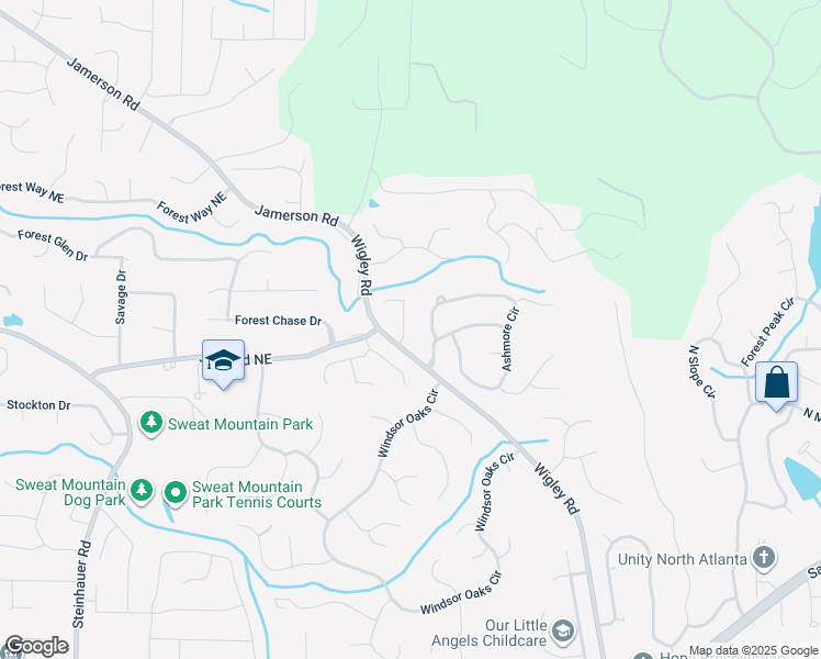 map of restaurants, bars, coffee shops, grocery stores, and more near 4562 Wigley Estates Road in Marietta