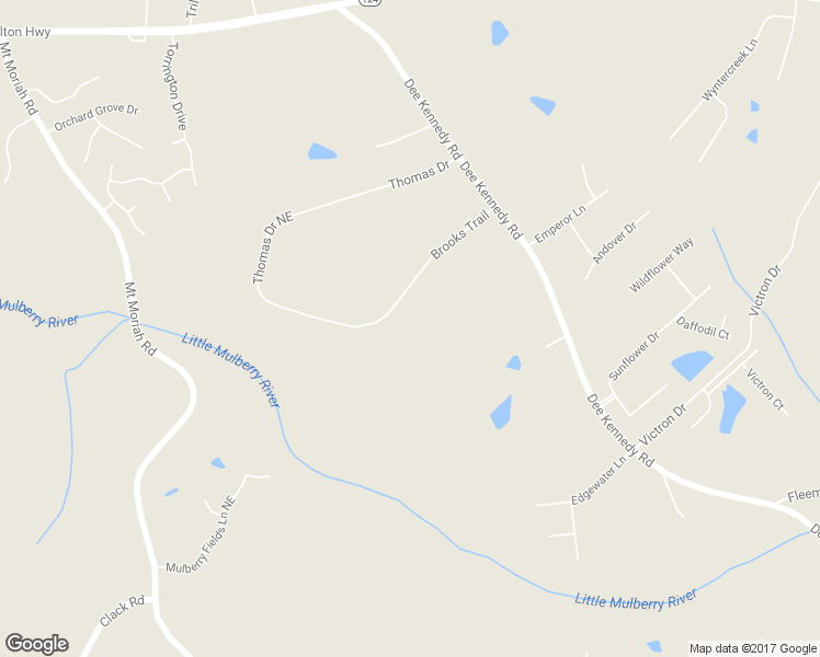 map of restaurants, bars, coffee shops, grocery stores, and more near 1672 Thomas Drive in Hoschton