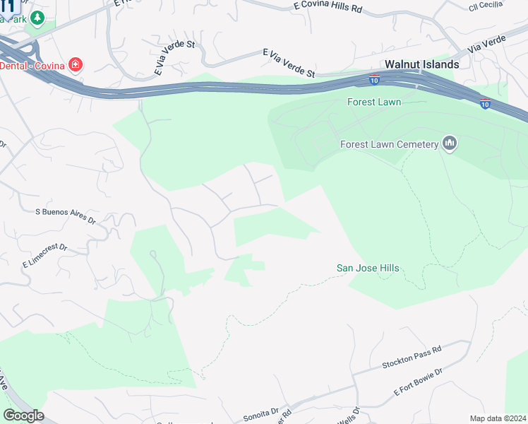 map of restaurants, bars, coffee shops, grocery stores, and more near 20902 Broken Bit Drive in Covina