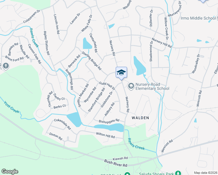 map of restaurants, bars, coffee shops, grocery stores, and more near 310 Stamford Bridge Road in Columbia